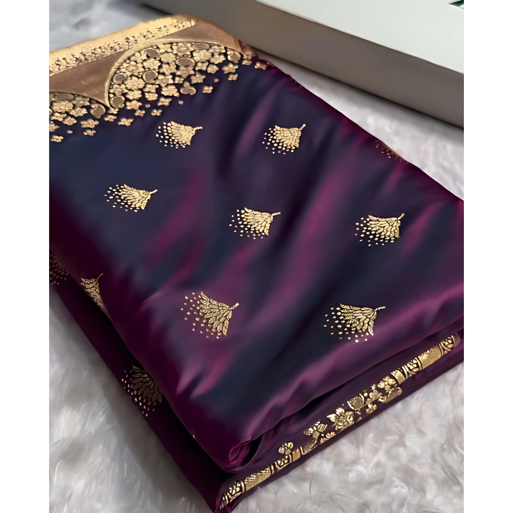 Banarasi Satin Silk Booti Work Saree