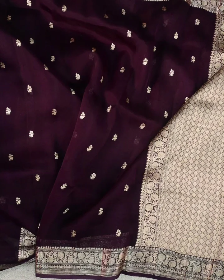 Chiffon Silk Saree - Image 3